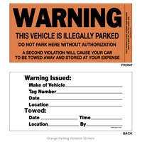 Parking Violation Stickers