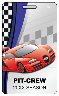 Motor Speedway Pit Pass Plastic Badge