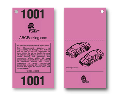 Design It Yourself 2 Part Valet Tickets
