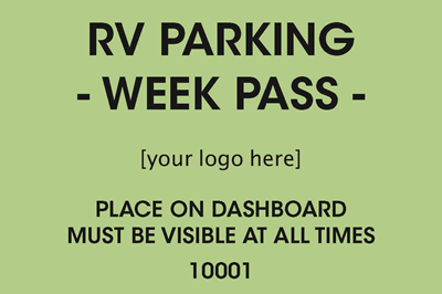 DIY Dashboard Parking Pass - 5.75"x8.75"