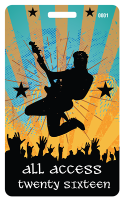 Rock Concert Plastic Badge