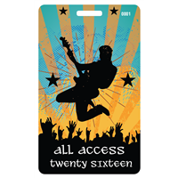 Rock Concert Plastic Badge