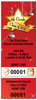 Graduation Tickets with Security Features
