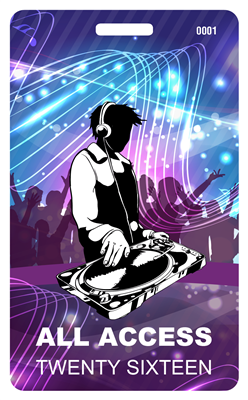 EDM Concert Plastic Badge