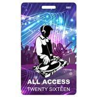 EDM Concert Plastic Badge