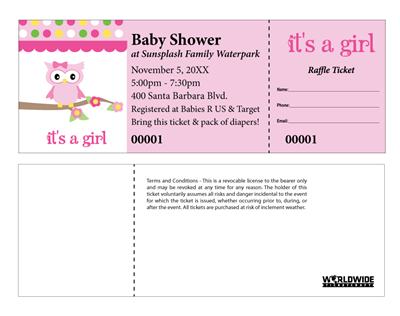 Baby Girl Raffle Tickets