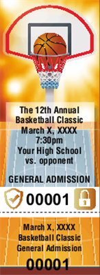 Basketball Tickets with Security Features