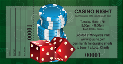 Casino Night Raffle Tickets