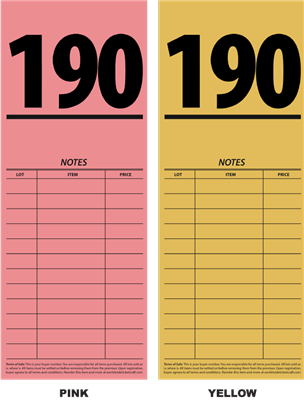 Auction Bid Cards
