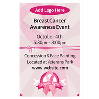 DIY 12 X 18 Pink Ribbon Posters