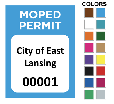 DIY Moped Parking Stickers
