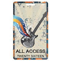 Country Music Concert Plastic Badge