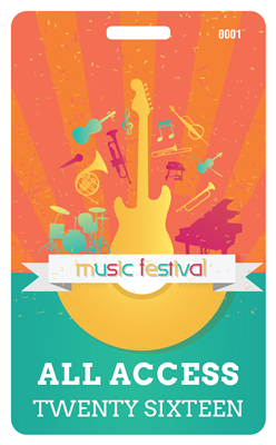 Outdoor Music Concert Plastic Badge