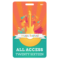 Outdoor Music Concert Plastic Badge