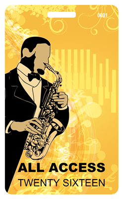 Jazz Plastic Badge