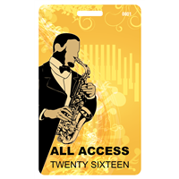 Jazz Plastic Badge