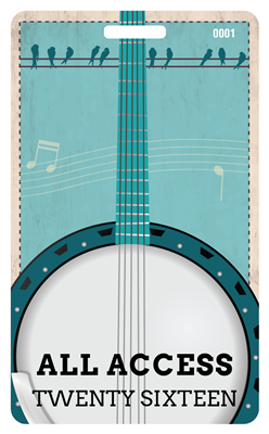 Bluegrass Plastic Badge