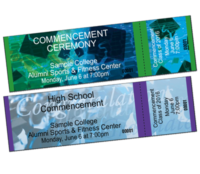 DIY Commencement Tickets - Horizontal
