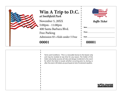 Patriotic Raffle Tickets