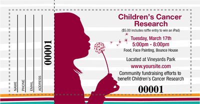 Childrens Cancer Raffle Tickets