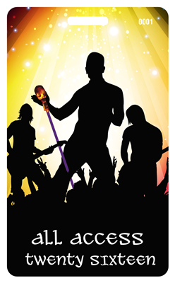 Rock Band Plastic Badge