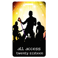 Rock Band Plastic Badge