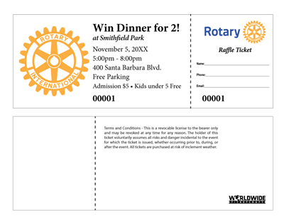 Rotary Raffle Tickets