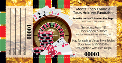Poker Night Raffle Tickets