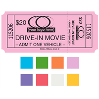 DIY Single Roll Raffle Tickets 3.5 x 1.5" w/Stub