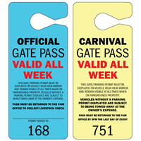 DIY Plastic Parking Hang Tags - Large 3.67” x 8.5”