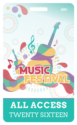 Outdoor Music Fest Plastic Badge