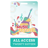 Outdoor Music Fest Plastic Badge