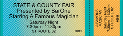 Fair Tickets - General Admission - Horizontal