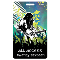 Punk Rock Concert Plastic Badge