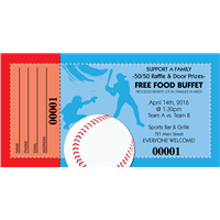Baseball Raffle Tickets