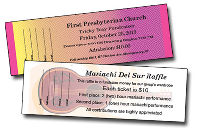 Design It Yourself Full Color Raffle Tickets