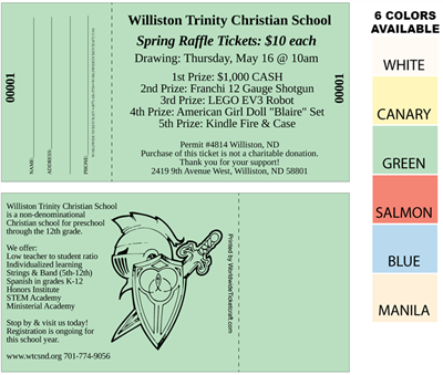 Design It Yourself Simple Raffle Tickets