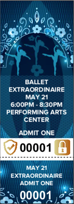 Ballet Tickets with Security Features