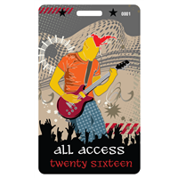 Grunge Rock Plastic Badge : Printed Badges