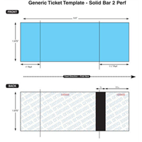 Thermal Ticket Stock - Solid Bar, 2 Perfs 