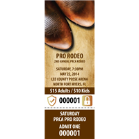 Rodeo Tickets with Security Features