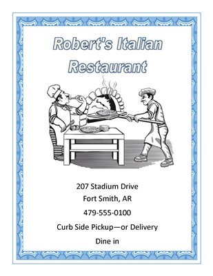 Restaurant Menu Printing - Upload File