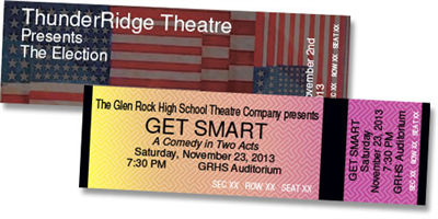 Design It Yourself Horizontal Tickets - RSVD Seat