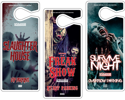 Halloween Parking Hang Tags