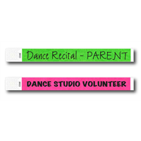 DIY Dance 3/4" Tyvek Wristbands