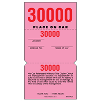 Parking Claim Check - 3 Part PARK-O-CHEX®