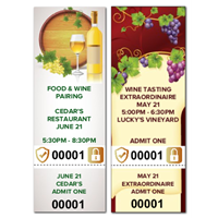 Food & Wine Tickets with Security Features