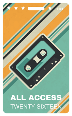 Indie Music Concert Plastic Badge