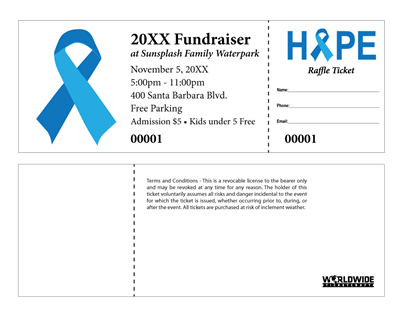 Blue Ribbon Raffle Tickets