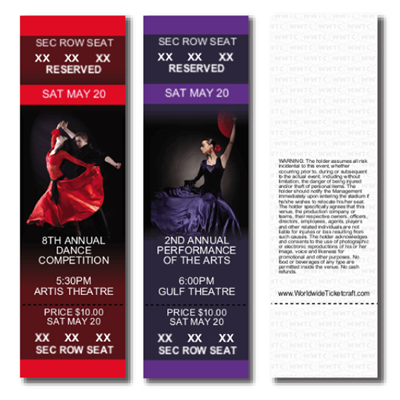 Reserved Seating Dance Competition Tickets